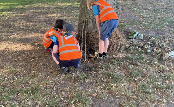 Beavers making dens with 21st Century Thame