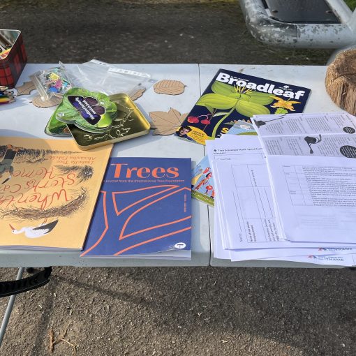 Home education session with 21st Century Thame planting trees at the skate park